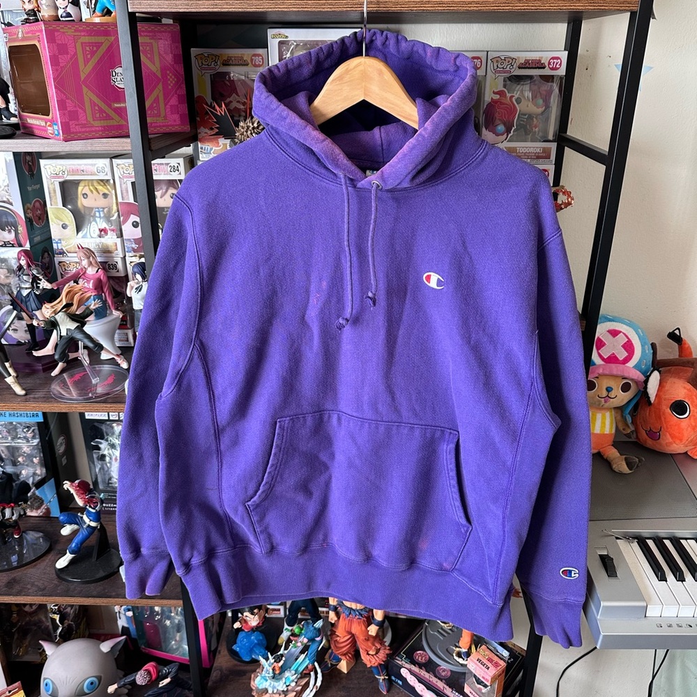 Vintage Champion Reverse Weave Purple Hoodie Men’s L